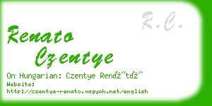 renato czentye business card